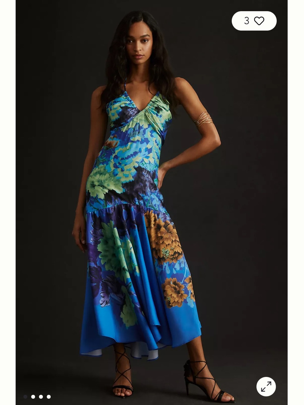 Delfi Collective V neck floral midi dress